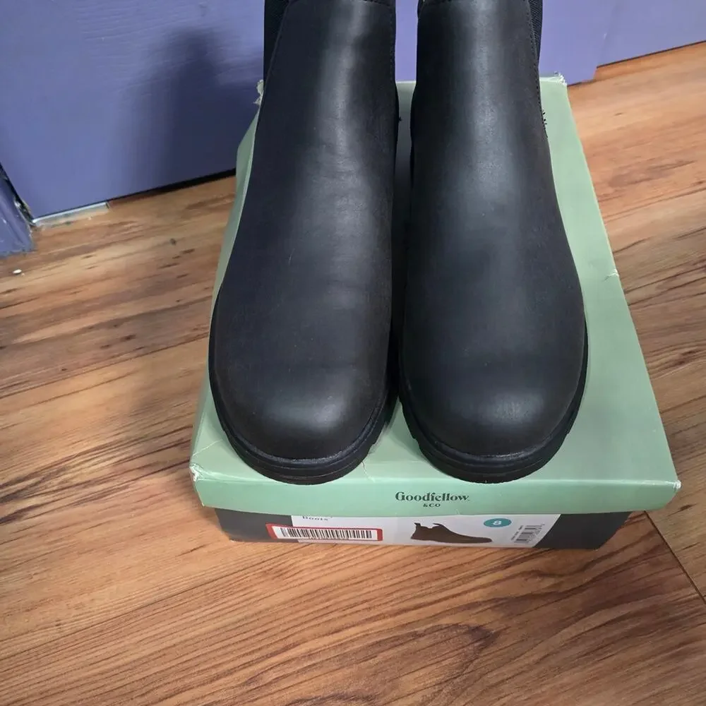 Goodfellow & Co Black Huxley Boots For Men Size 8 NWT